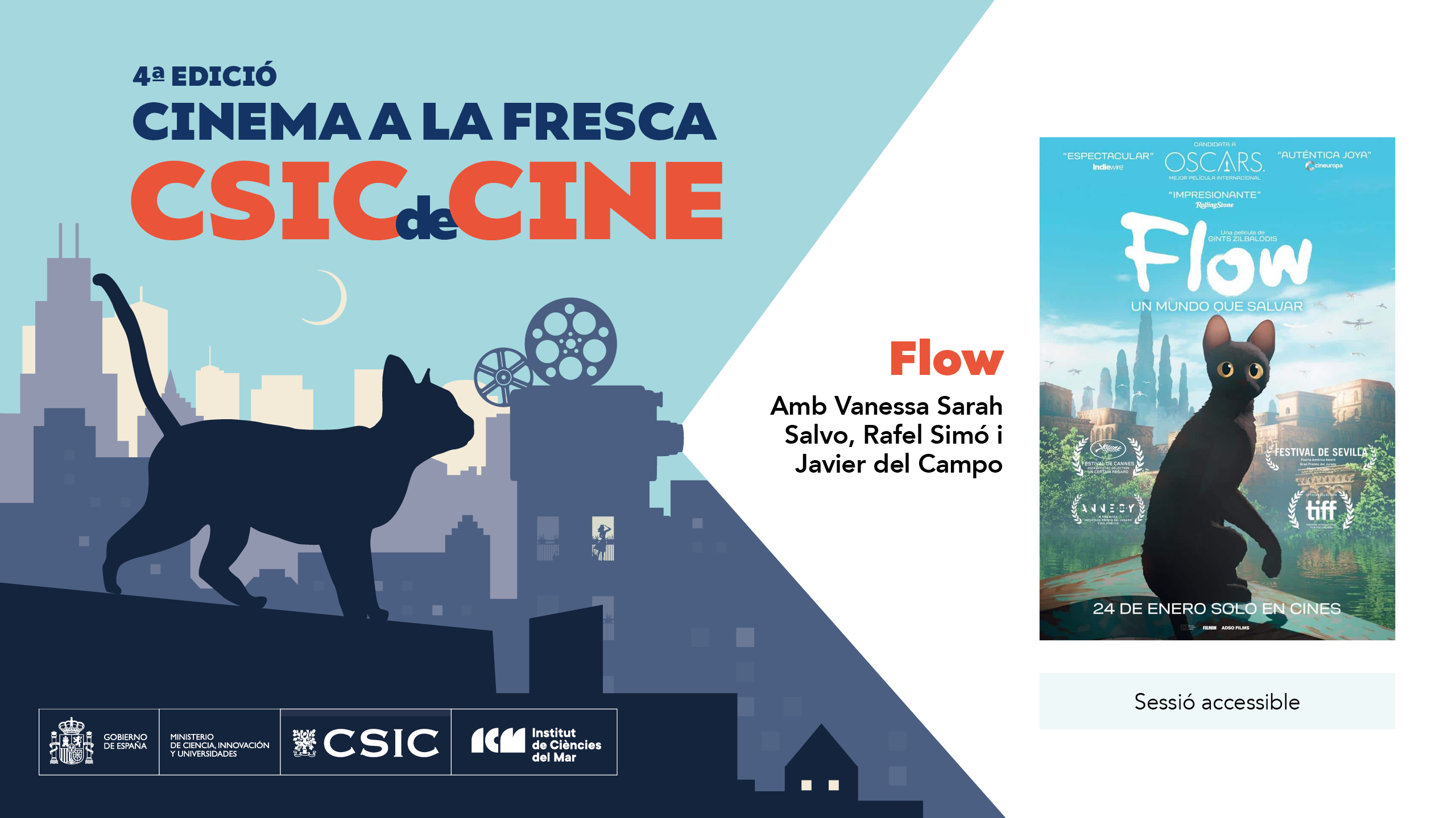 Cartel del ciclo con la película 'Flow'