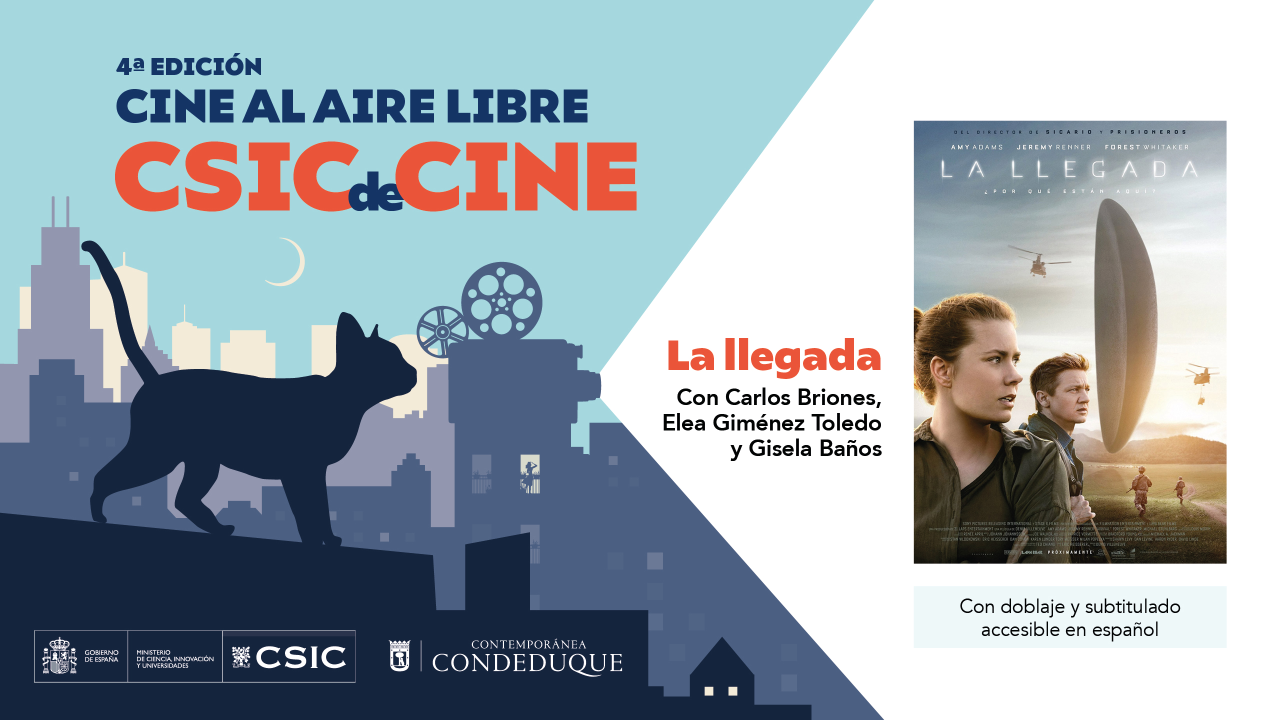 Cartel del ciclo con la película 'La llegada'