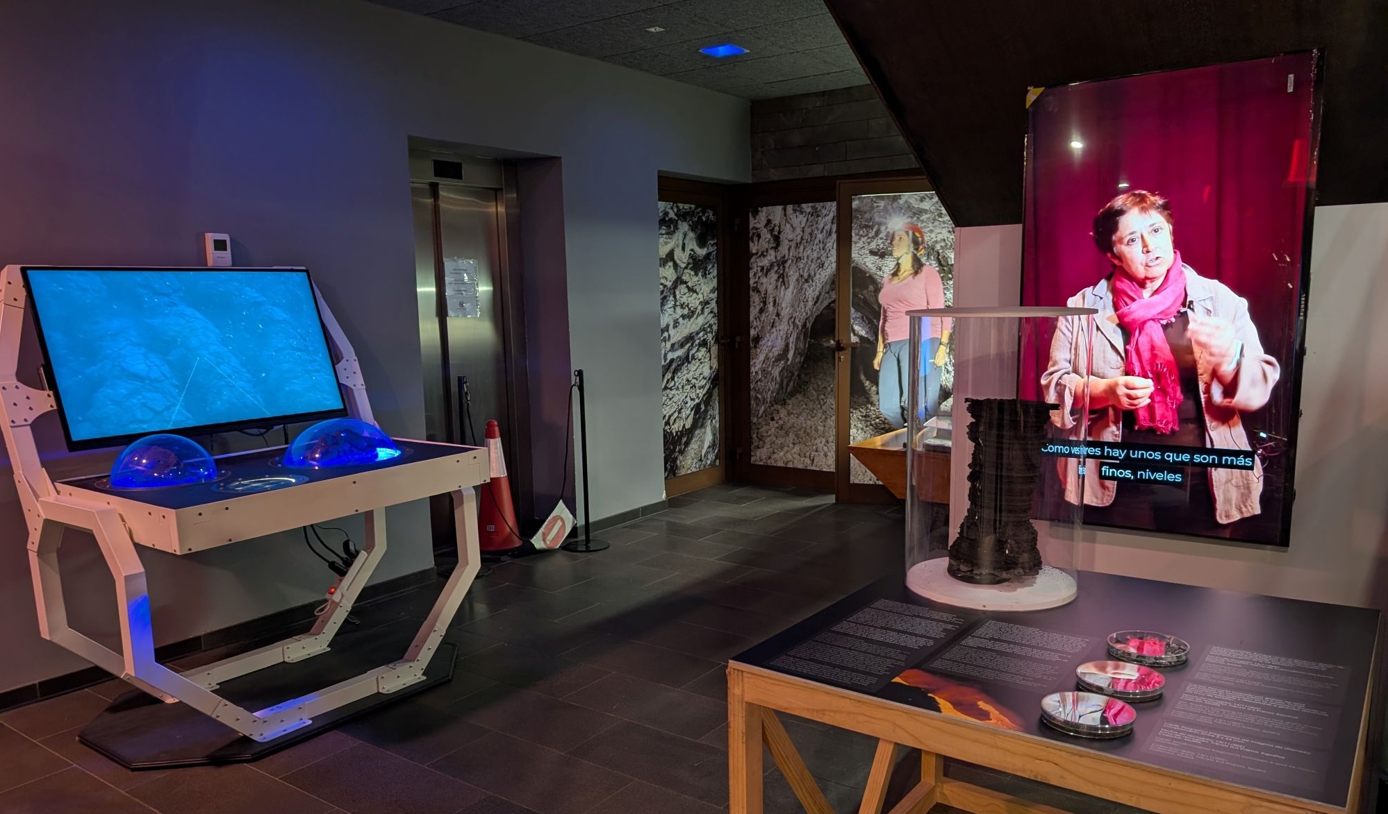 Imagen de la exhibición en el Centro de Interpretación 'Caños de Fuego' en La Palma