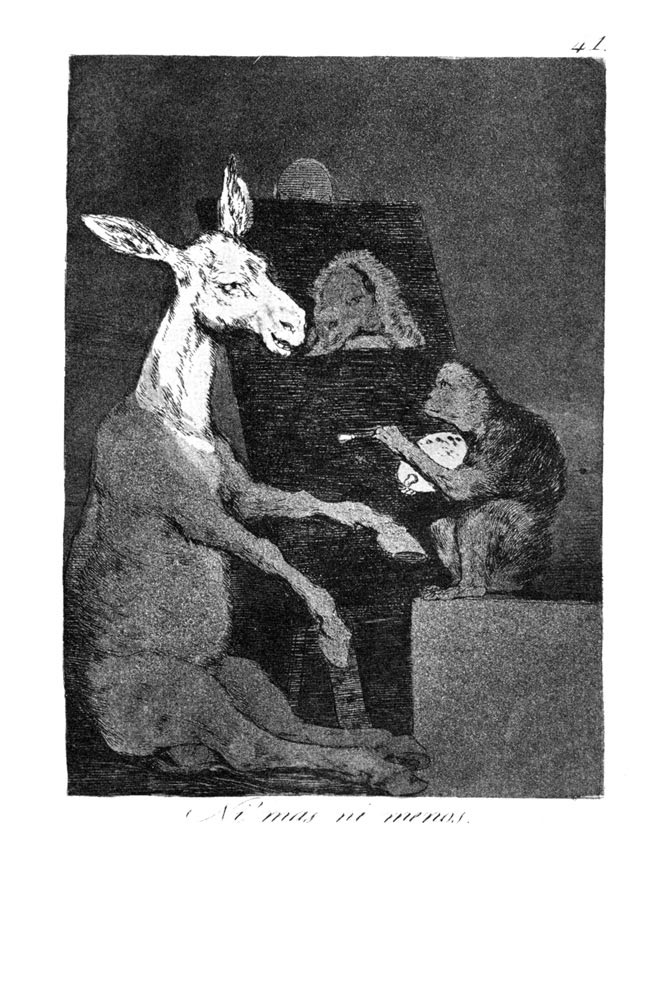 'Ni más ni menos', grabado de la serie los Caprichos, de Goya.</body></html>