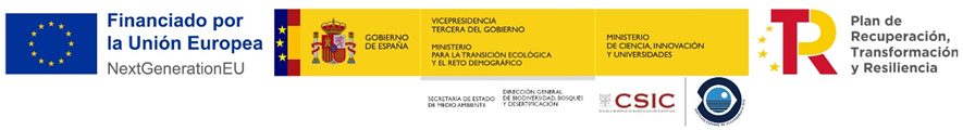 Logos financiación EU, Gobierno de España, Plan de recuperación, Transformación y Resiliencia; CSIC